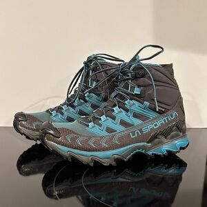 La Sportiva Teal and Black Trail Shoes